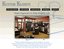 Tablet Screenshot of kustomklosets.com
